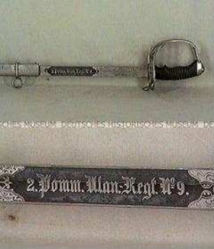 Degen M 1889 für Mannschaften, 2. Pommersches Ulanen-Regiment Nr. 9