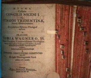 Collatio concilii Niceni I. et synodi Tridentinae, huiusque udentica authentia