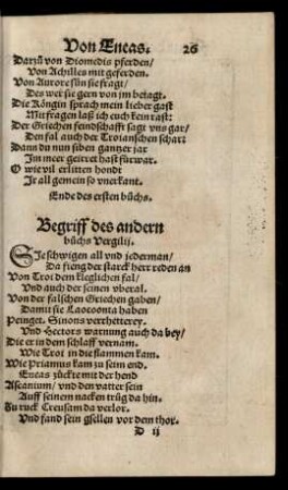 Begriff des andern buchs Vergilii.