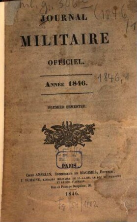 Journal militaire officiel. 1846,1