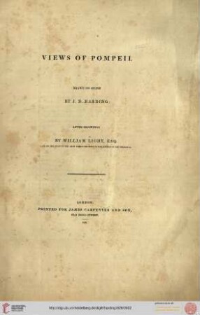 Views of Pompeii : after drawings by William Light