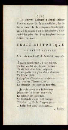 Trait Historique De Piété Filiale.