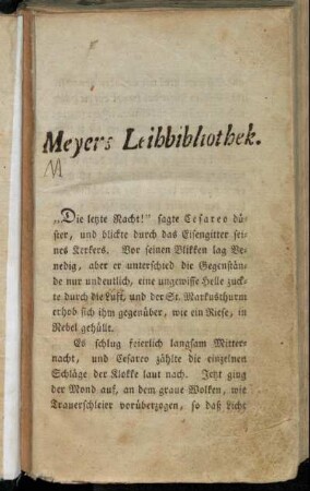 Meyers Leihbibliothek.