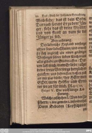 Folget V. Die vielfältige Lästerung.