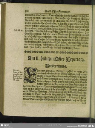 Am II. heiligen Oster-Feyertage