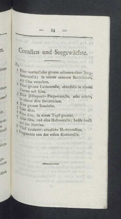 Corallen und Seegewächse.