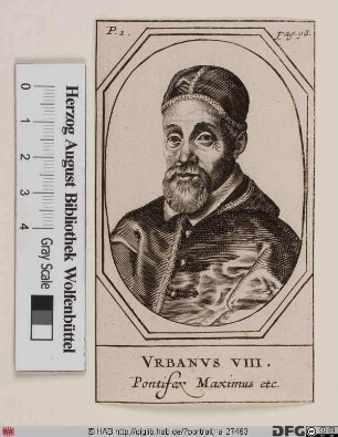 Bildnis Papst Urban VIII. (Maffeo Barberini) (reg. 6. 8. 1623 - 29. 7. 1644)
