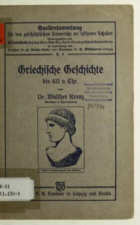 H. 1: Griechische Geschichte bis 431 v. Chr.