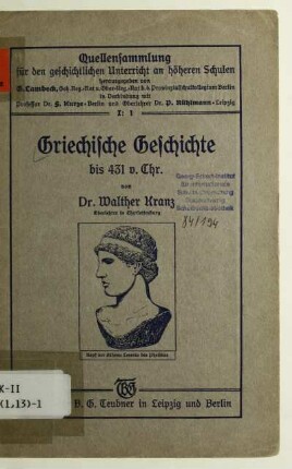 H. 1: Griechische Geschichte bis 431 v. Chr.