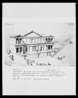 Ansicht des Griechischen Theaters von Segesta, Rekonstruktion