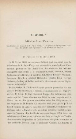 Chapitre V. Ministère Ferry