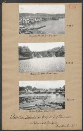 In Galizien und Rußland: Kriegsbrücke über den Bug 1915