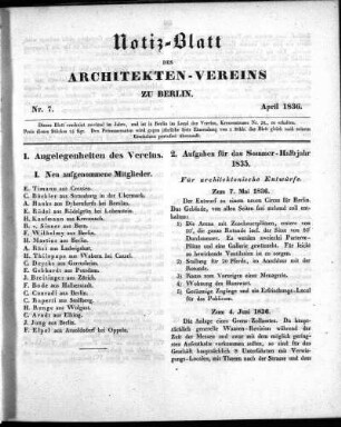Nr. 7, April 1836