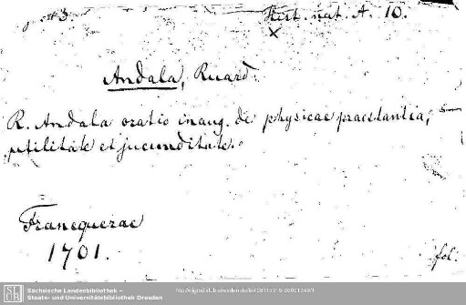 Historia naturalis A: Historia naturalis A