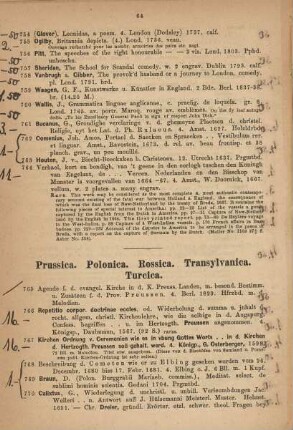 Prussica. Polonica. Rossica. Transylvanica. Turcica.