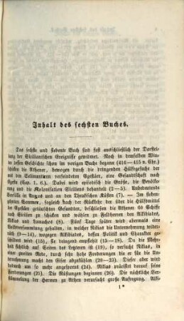 Thukydides' Geschichte des peloponnesischen Krieges : Griechisch und deutsch mit kritischen und erläuternden Anmerkungen, 6. Buch