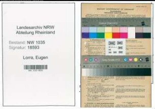 Entnazifizierung Eugen Lorra , geb. 15.08.1904 (Kaufmaennischer Angestellter)