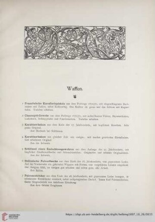 Waffen (Nr. 1-169)