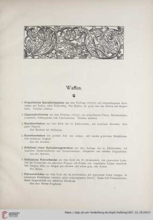 Waffen (Nr. 1-169)
