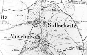 Göda-Sollschwitz. Meßtischblatt, Sekt. Kloster Marienstern, 1884
