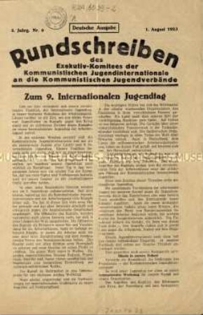 Rundschreiben. 2. Jahrgang, 1923