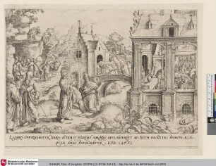 [Jesus wird zum Krankenbett des Lazarus gerufen; Christ called to the sick-bed of Lazarus]