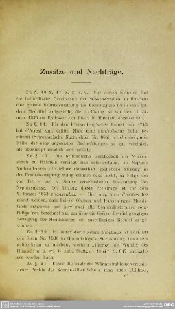Zusätze und Nachträge