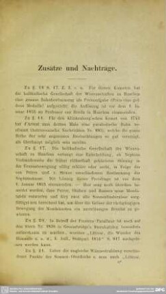 Zusätze und Nachträge