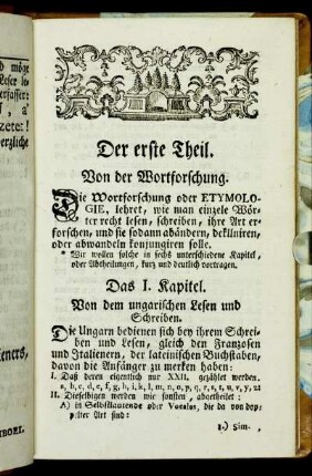 Der erste Theil. Von der Wortforschung