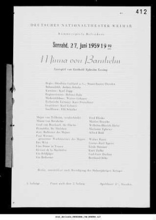 Minna von Barnhelm