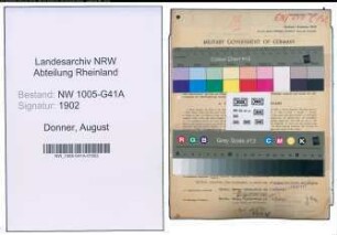 Entnazifizierung August Donner , geb. 16.09.1895 (Polizeibeamter)
