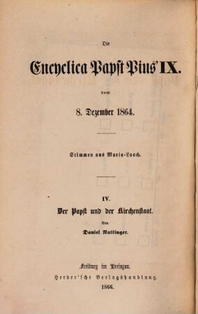 Der Papst und der Kirchenstaat