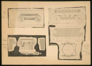 Ionische Kapitelle: Pergamonaltar, Philippeion in Olympia, Ionisches Kapitell, Vitruv, Details