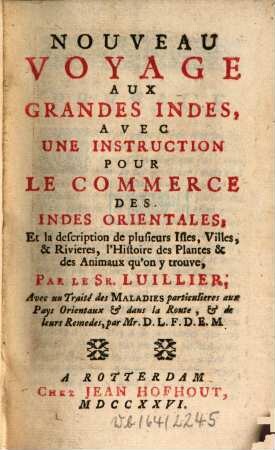 Nouveau Voyage aux grandes Indes