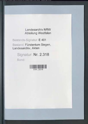 Kohlenregister bzw. Kohlenrechnung der Ämter Hilchenbach, Ferndorf und Freudenberg (zusammengestellt durch den Oberförster Balthasar de Jardin)
