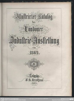 [1]: Illustrirter Katalog der Londoner Industrie-Ausstellung von 1862