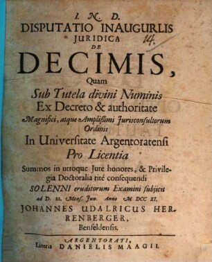 De decimis