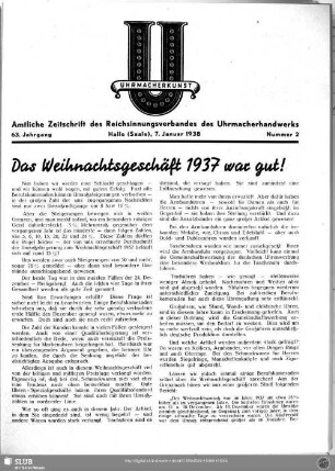 Das Weihnachtsgeschäft 1937 war gut!