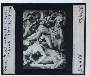 Fiorentino, Moses verteidigt die Töchter Jethros (Florenz Uffizien 00099571)
