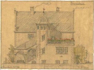 Fischer, Theodor; Würzburg; Haus Dr. Seifert - Nordwestseite (Ansicht)