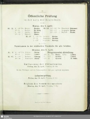 Entlassung der Abiturienten