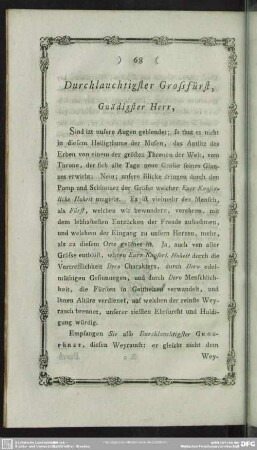 Durchlauchtigster Grossfürst, Gnädigster Herr