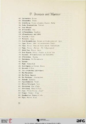 F. Bronzen und Marmor (Nr.463-602)
