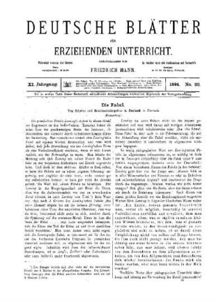 Die Fabel : (Fortsetzung)