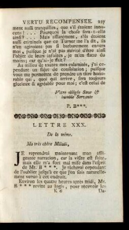 Lettre XXX. De la même.