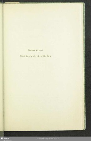 Fünftes Kapitel: Nach dem äußersten Westen