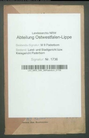 Erblasser: Peitz, Bernhard: