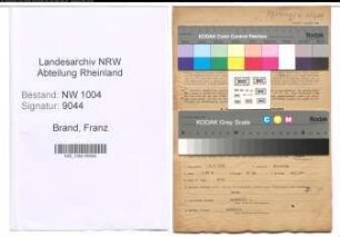 Entnazifizierung Franz Brand , geb. 14.07.1890 (Kraftfahrer)