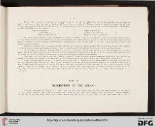 III. Description of the Island