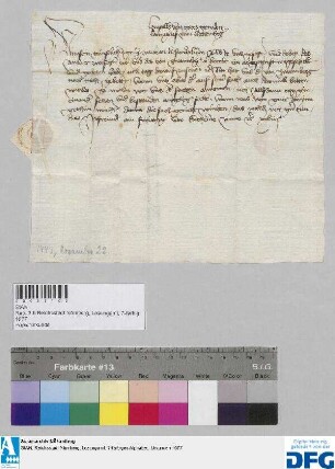 Landgraf Leopold von Leuchtenberg schreibt an die Stadt Nürnberg wegen eines "Anlasses" mit dem von Schwannberg.